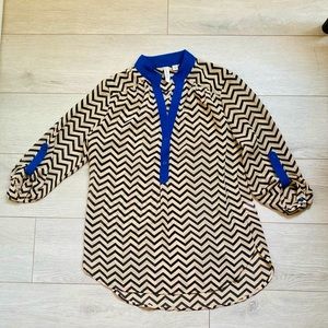 Zig Zag Stripe Blouse/ Tunic